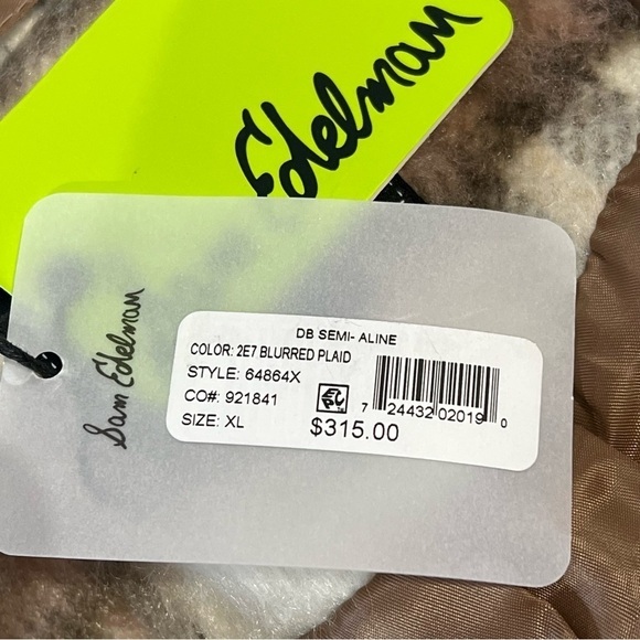 Sam EDELMAN WOMENS NEW WITH TAGS STYLE #64864X BLURRED PLAID COAT - Picture 12 of 16